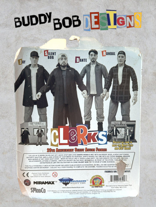 Autographed Clerks 20th Anniversary Silent Bob Figure by Diamond Select - Signed by Kevin Smith