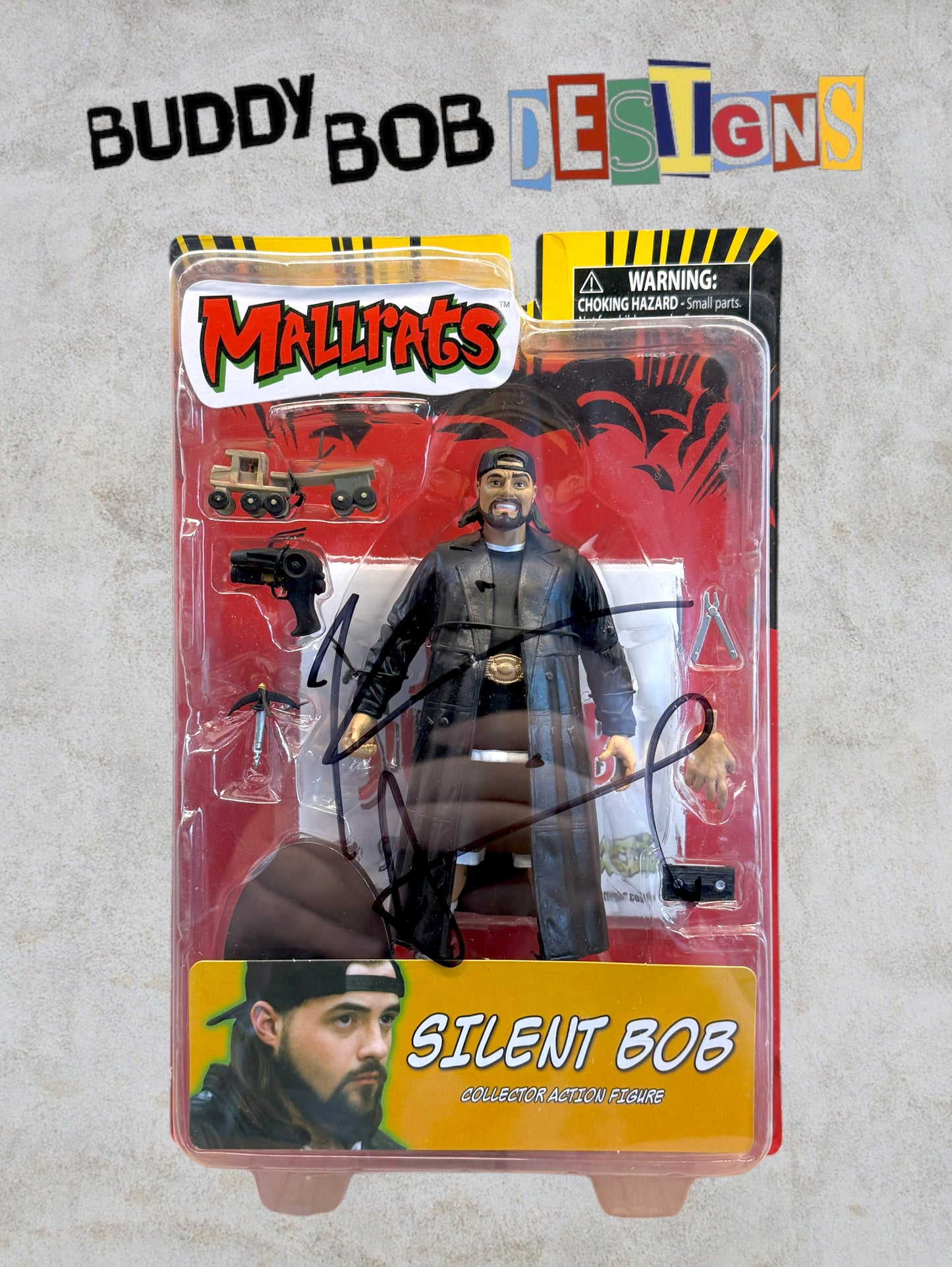 Autographed Mallrats Silent Bob Figure by Diamond Select - Signed by Kevin Smith
